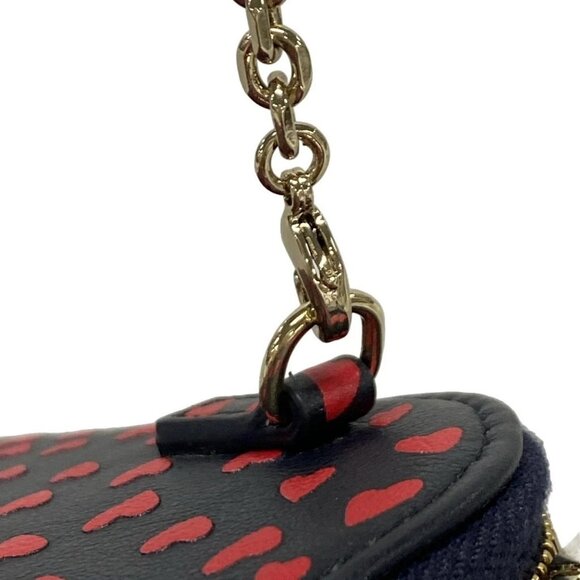 Auth DIOR/ChristianDior Call'in Dior phone holder Dark Navy Red Leather - Picture 9 of 15